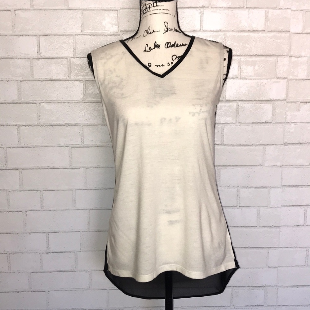 Stella & Jamie studded hi-lo blouse